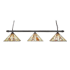 Square - 3 Light Billiard/Island-11 Inches Tall and 14 Inches Wide - 489967