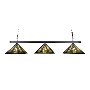 Square - 3 Light Island-11.5 Inches Tall and 53.5 Inches Wide - 910449