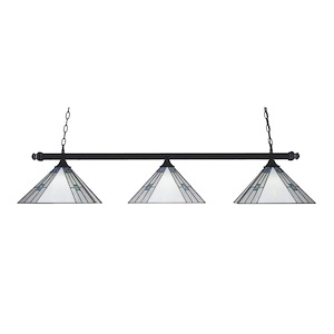 Square - 3 Light Billiard/Island-11.5 Inches Tall and 14 Inches Wide - 359217