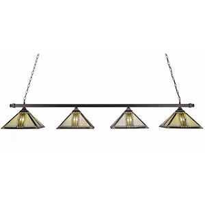 Square - 4 Light Billiard/Island-11.25 Inches Tall and 14 Inches Wide - 1149594