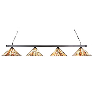 Square - 4 Light Kitchen Bar-11.25 Inches Tall and 14 Inches Wide - 1218924