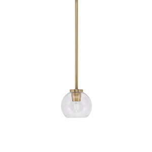 Atlas - 1 Light Stem Hung Mini Pendant-6.5 Inches Tall and 5.75 Inches Wide - 1339570
