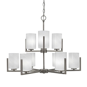 Atlas - 9 Light Up Chandelier-21.75 Inches Tall and 28 Inches Wide - 1291636