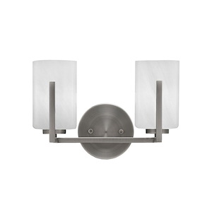 Atlas - 2 Light Bath Bar-8.75 Inches Tall and 12.75 Inches Length - 1291674