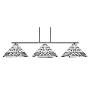 Atlas - 3 Light Island-9.5 Inches Tall and 16 Inches Width - 1317368