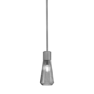 Everleigh - 1 Light Stem Hung Mini Pendant-10 Inch Tall and 4 Inch Wide - 1394527