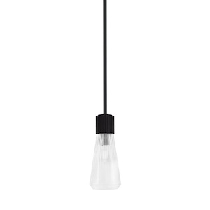 Everleigh - 1 Light Stem Hung Mini Pendant-10 Inch Tall and 4 Inch Wide - 1393226