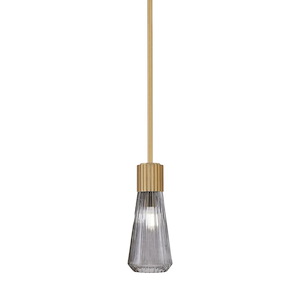 Everleigh - 1 Light Stem Hung Mini Pendant-10 Inch Tall and 4 Inch Wide - 1394531