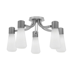 Everleigh - 5 Light Semi-Flush Mount-13.25 Inch Tall and 23.25 Inch Wide - 1394544