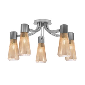 Everleigh - 5 Light Semi-Flush Mount-13.25 Inch Tall and 23.25 Inch Wide - 1393210