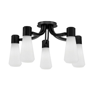 Everleigh - 5 Light Semi-Flush Mount-13.25 Inch Tall and 23.25 Inch Wide - 1394546