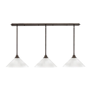 Stem - 3 Light Stem Hung Linear Pendant-11.75 Inches Tall and 16 Inches Width - 1317286
