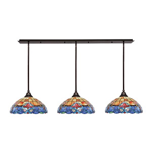 Stem - 3 Light Linear Pendalier With Hang Straight Swivel-11.5 Inches Tall and 16 Inches Wide - 1219001