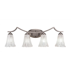 Zilo - 4 Light Bath Bar-10 Inches Tall and Inches Wide - 698692