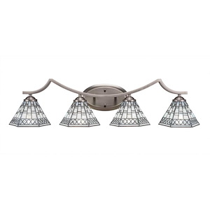 Zilo - 4 Light Bath Bar-9 Inches Tall and Inches Wide - 698688