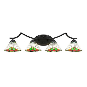 Zilo - 4 Light Bath Bar-8.75 Inches Tall and Inches Wide - 698841
