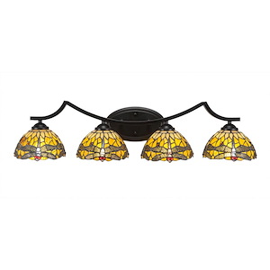 Zilo - 4 Light Bath Bar-8.75 Inches Tall and Inches Wide - 698839