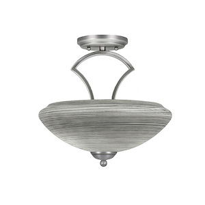 Zilo - 2 Light Semi-Flush Mount-13 Inches Tall and 14 Inches Wide - 466448