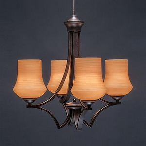 Zilo - 4 Light Chandelier-19.75 Inches Tall and 21 Inches Wide - 698873