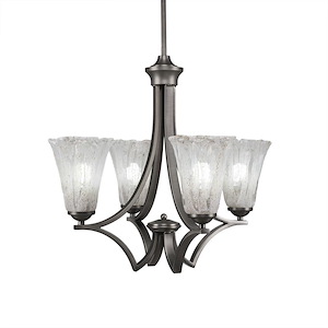 Zilo - 4 Light Chandelier-19.75 Inches Tall and 16 Inches Wide - 698871