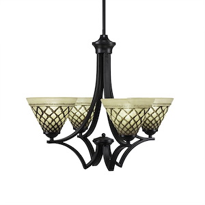 Zilo - 4 Light Chandelier-19.75 Inches Tall and 22.75 Inches Wide - 698861