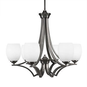 Zilo - 6 Light Chandelier-23 Inches Tall and 25.75 Inches Wide - 698974