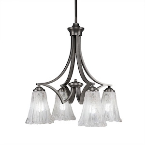 Zilo - 4 Light Chandelier-21 Inches Tall and 20.25 Inches Wide - 466430