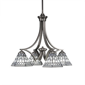 Zilo - 4 Light Chandelier-19.75 Inches Tall and 20.25 Inches Wide - 699108