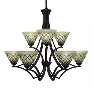 Zilo - 9 Light Chandelier-27.75 Inches Tall and 27.75 Inches Wide - 699080
