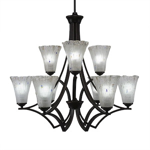 Zilo - 9 Light Chandelier-28 Inches Tall and 30 Inches Wide - 466429