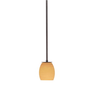 Apollo - 1 Light Stem Mini Pendant With Hang Straight Swivel-6.25 Inches Tall and 5 Inches Wide - 699242