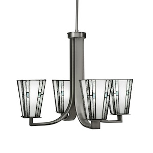Apollo - 4 Light Uplight Chandelier with Hang Straight Swivel-18 Inches Tall and 22.5 Inches Wide - 1339579