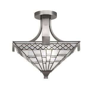 Apollo - 2 Light Semi-Flush Mount-13.75 Inches Tall and 15 Inches Wide - 466422