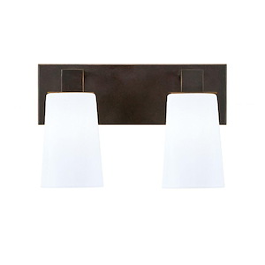 Apollo - 2 Light Bath Bar-8.75 Inch Tall and 14 Inch Length - 1431122