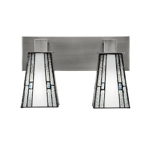Apollo - 2 Light Bath Bar-9.25 Inches Tall and 14 Inches Length - 1339301