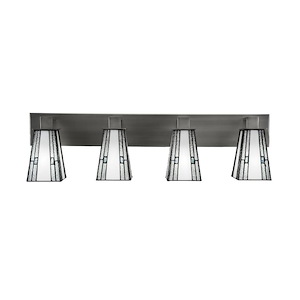 Apollo - 4 Light Bath Bar-9.25 Inches Tall and 32.75 Inches Length - 1339224