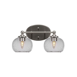 Capri - 2 Light Bath Bar-8.75 Inches Tall and 15.75 Inches Length - 1161035
