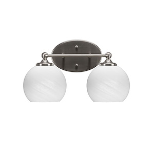 Capri - 2 Light Bath Bar-8.5 Inches Tall and 14.75 Inches Length - 1154650