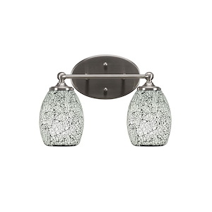Capri - 2 Light Bath Bar-10 Inches Tall and 13.75 Inches Length - 1158435