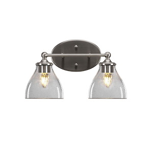 Capri - 2 Light Bath Bar-9.5 Inches Tall and 15.25 Inches Length - 1160612
