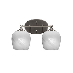 Capri - 2 Light Bath Bar-9.5 Inches Tall and 14.75 Inches Length - 1158462