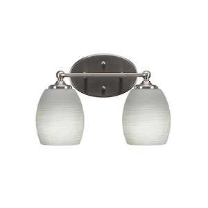 Capri - 2 Light Bath Bar-9.25 Inches Tall and 13.75 Inches Length - 1157413