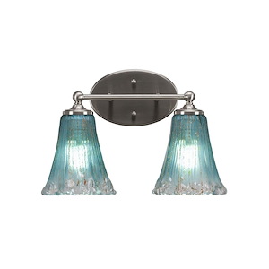 Capri - 2 Light Bath Bar-9.75 Inches Tall and 14.75 Inches Length - 1156131