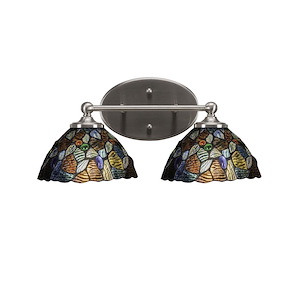 Capri - 2 Light Bath Bar-7.25 Inches Tall and 15.5 Inches Length - 1159985