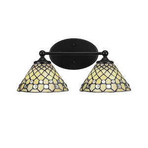 Capri - 2 Light Bath Bar-7.75 Inches Tall and 16.5 Inches Length - 1157695