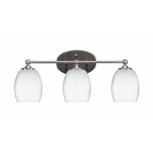 Capri - 3 Light Bath Bar-9.25 Inches Tall and 21.75 Inches Length - 1154571