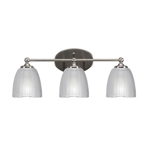 Capri - 3 Light Bath Bar-8.5 Inches Tall and 21.75 Inches Length - 1156313