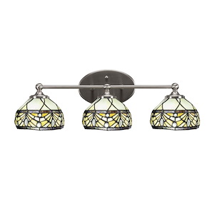 Capri - 3 Light Bath Bar-8 Inches Tall and 23.75 Inches Length - 1159823