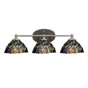 Capri - 3 Light Bath Bar-7.25 Inches Tall and 23.75 Inches Length - 1158323