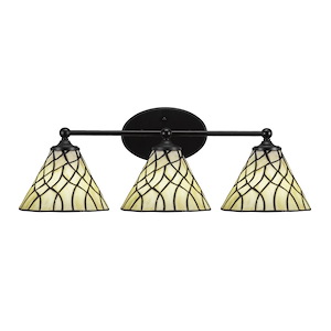Capri - 3 Light Bath Bar-8.5 Inches Tall and 24 Inches Length - 1154795